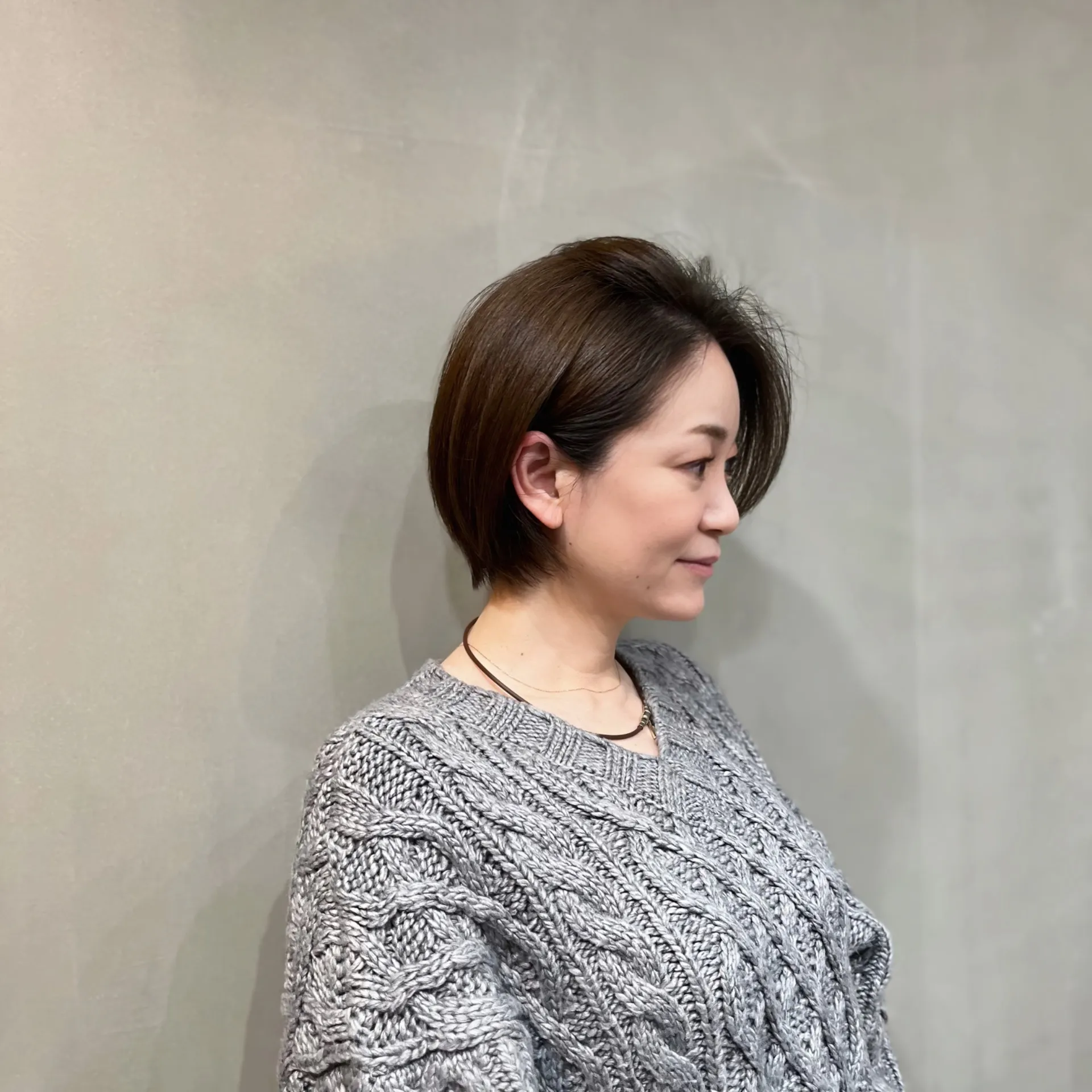 上総一ノ宮で人気。50代女性のための洗練ボブスタイル