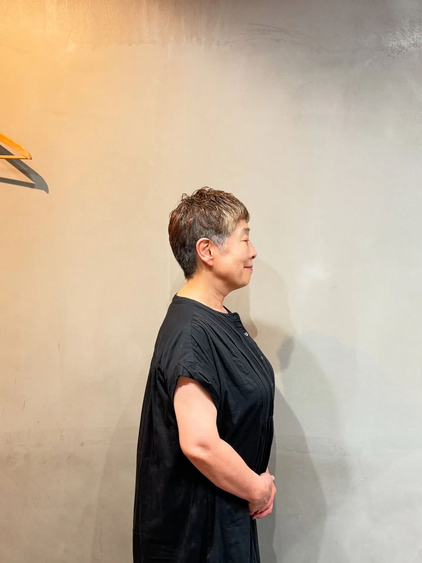 最短グレーヘア移行。