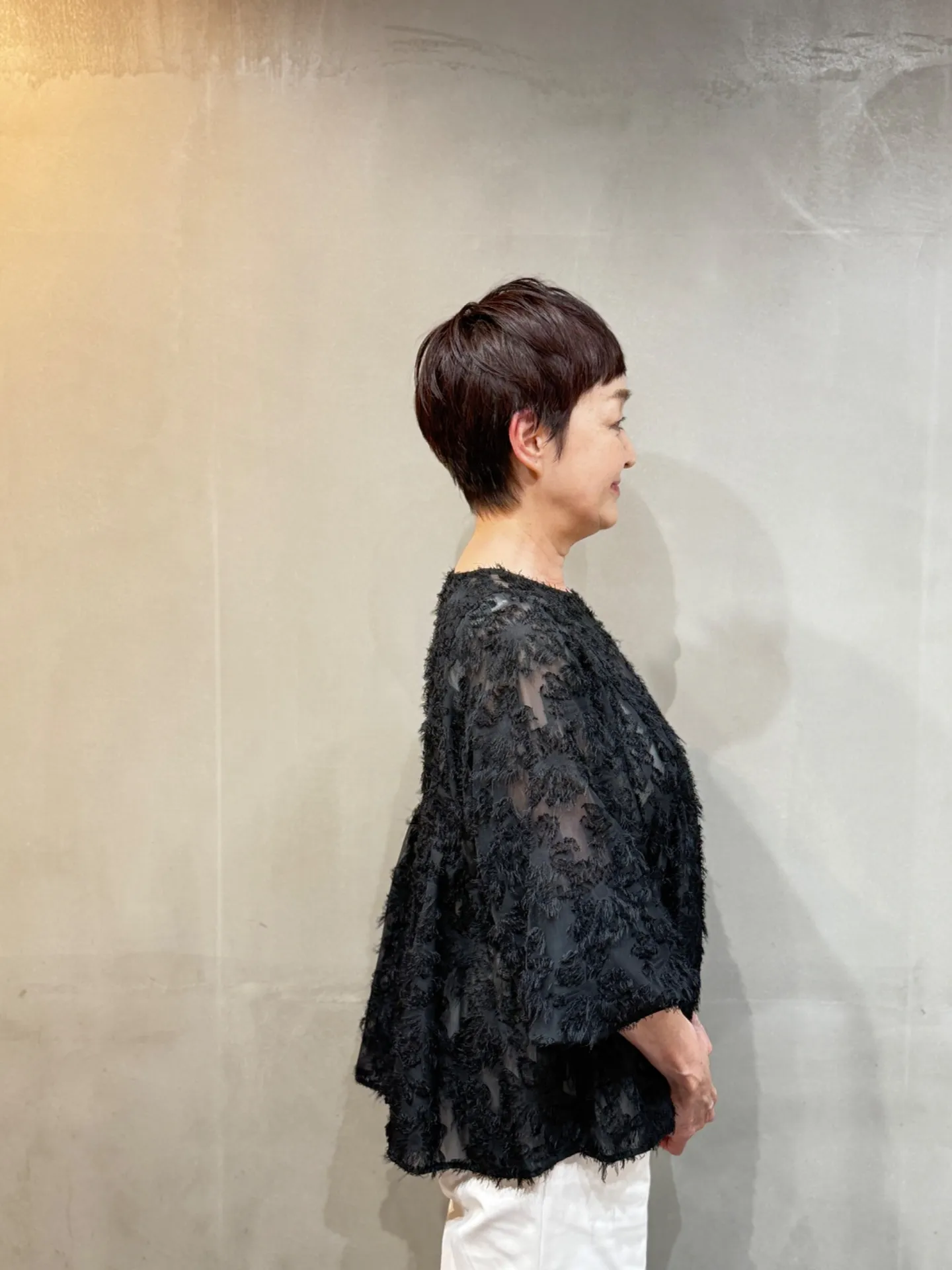 上品で華やかに。50代・60代・70代女性に似合う大人のセシルショート|一宮町美容院サイド