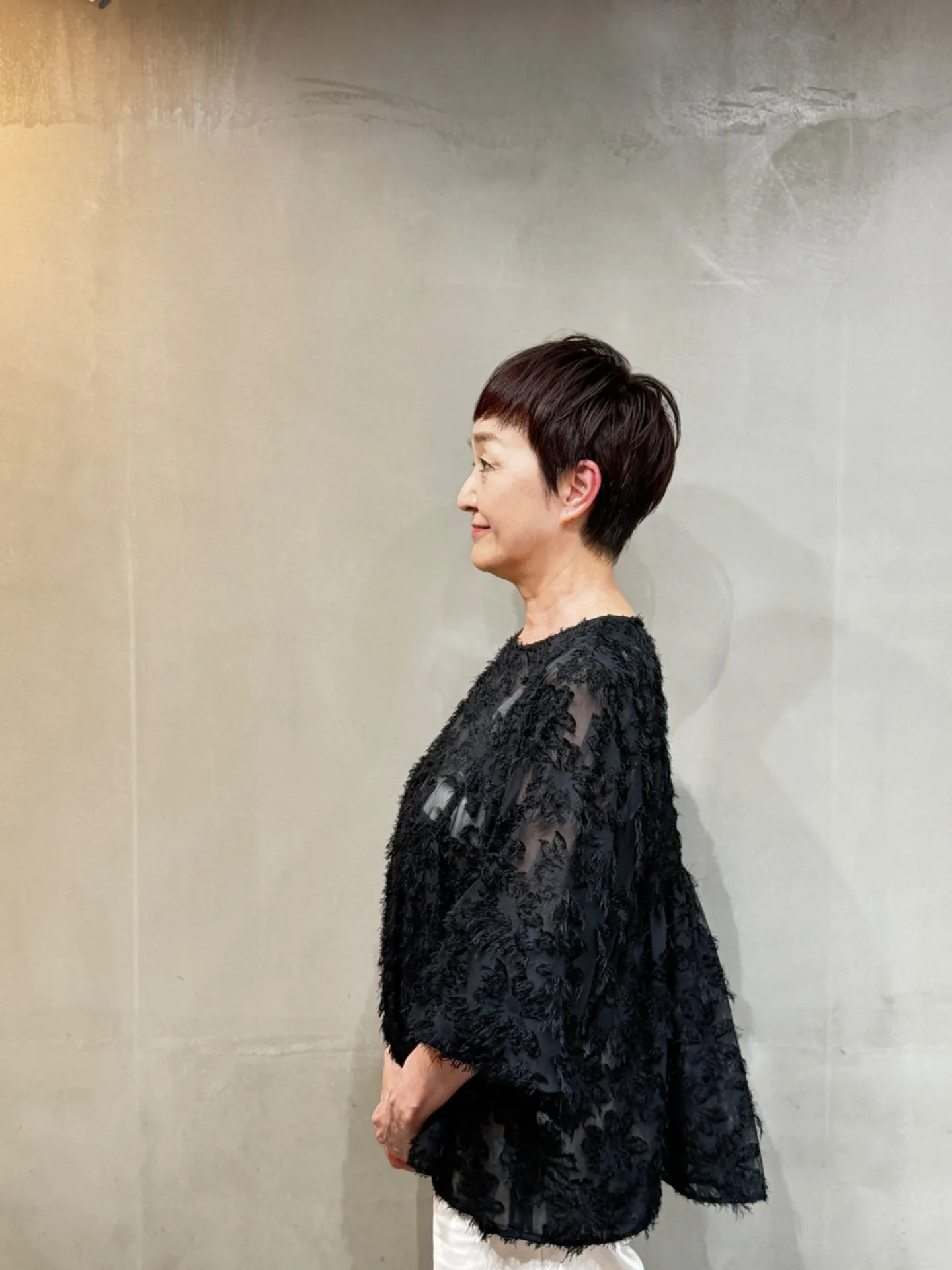 上品で華やかに。50代・60代・70代女性に似合う大人のセシルショート|一宮町美容院サイド