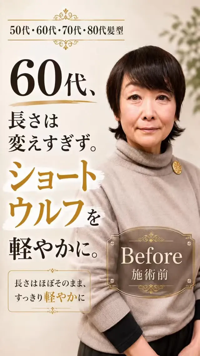 60代、長さは変えすぎず。